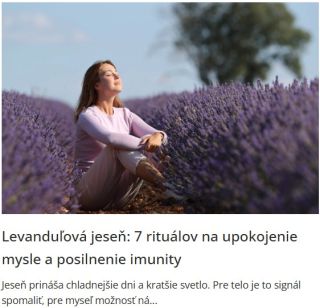 🌿 Levanduľová jeseň: 7 rituálov pre pokoj, spánok a imunitu 🍂 Jeseň je čas spomaliť. 🌧️ Čas, keď telo túži po teple, vôni...